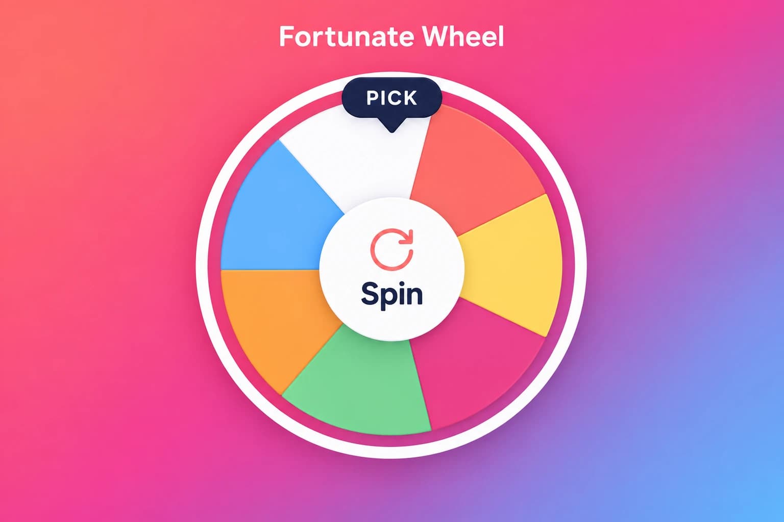 Illustrated preview of Fortunate Wheel’s colorful spinning wheel